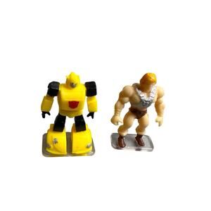 Worlds Smallest Micro Toy Box Transformers Bumblebee and He-Man Figure ￼